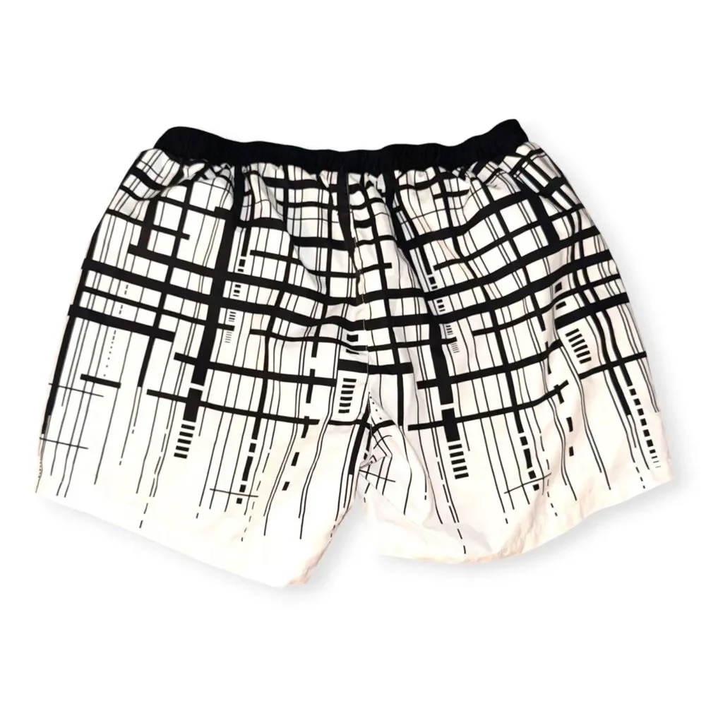 Hugo Boss Vintage Rare Swim Trunk Shorts Bathing Suit Short White Black L